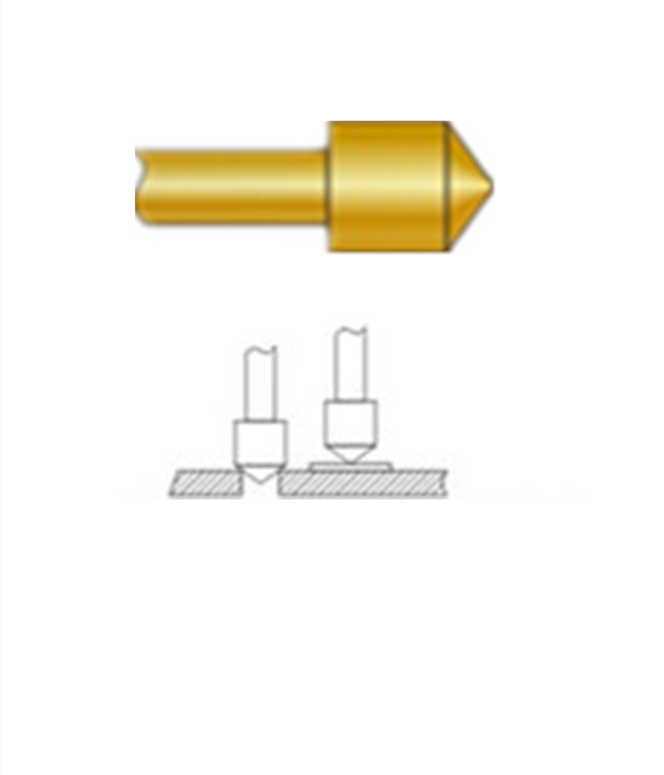 圓錐頭探針、探針用法圖、探針原理圖、測試探針圖片