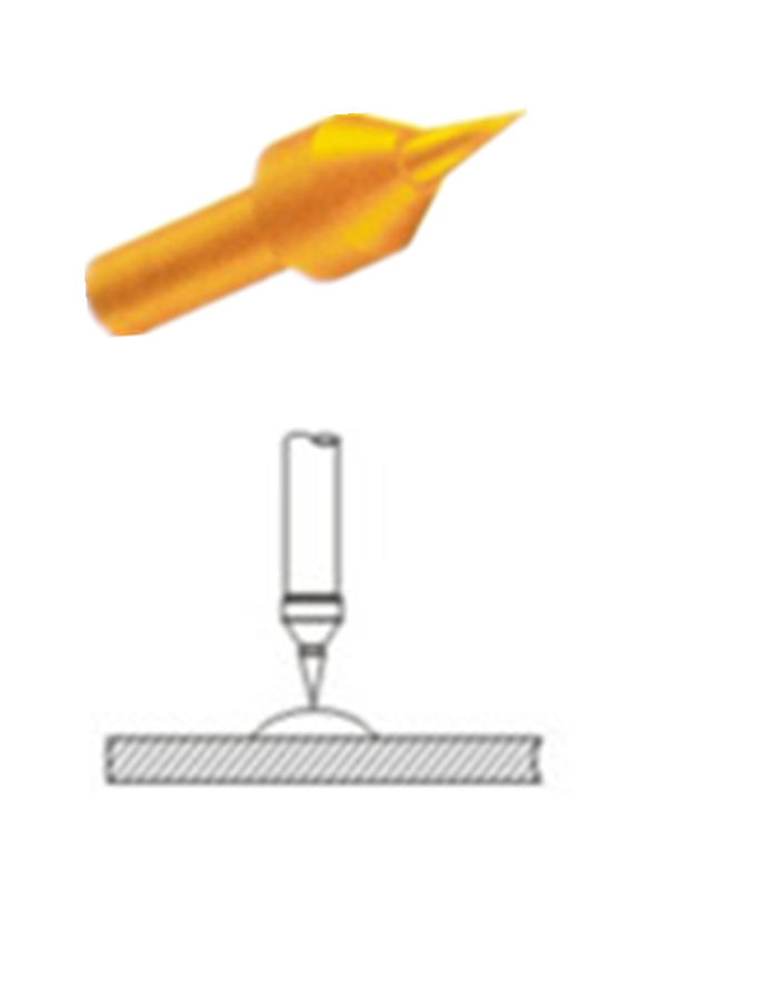 探針頭型、測試探針探針頭、探針頭部形狀、頂針頭