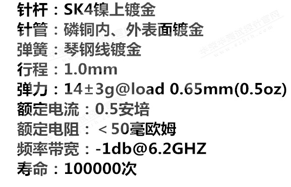 026-BJ-5.7L、BGA雙頭探針、測試探針